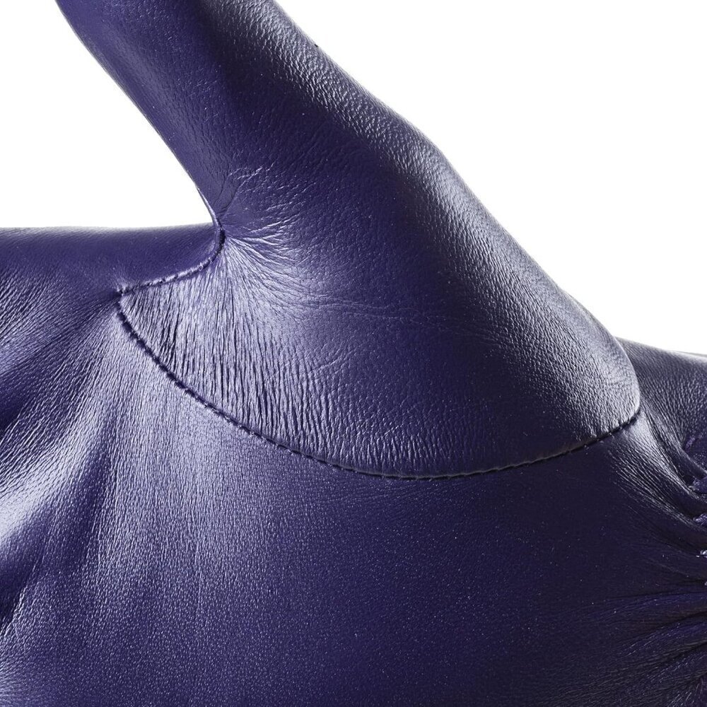 Women's Genuine Sheepskin Leather Gloves Winter Warm Driving Gloves Purple - Picture 4 of 7